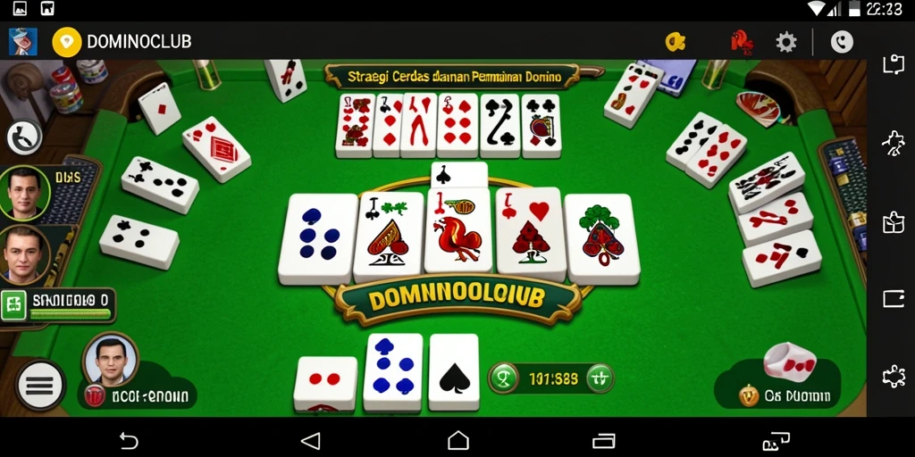 Tampilan screenshot yang menunjukkan gameplay menarik di DOMINOCLUB.