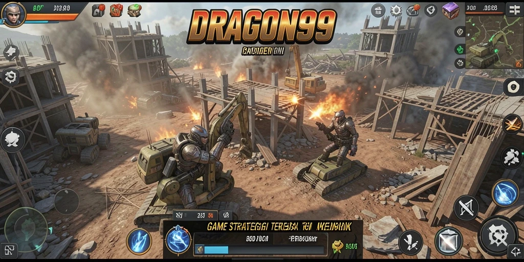 Tangkapan layar gameplay <strong>DRAGON99</strong> menampilkan aksi pertempuran mendebarkan dan elemen strategi yang dalam.
