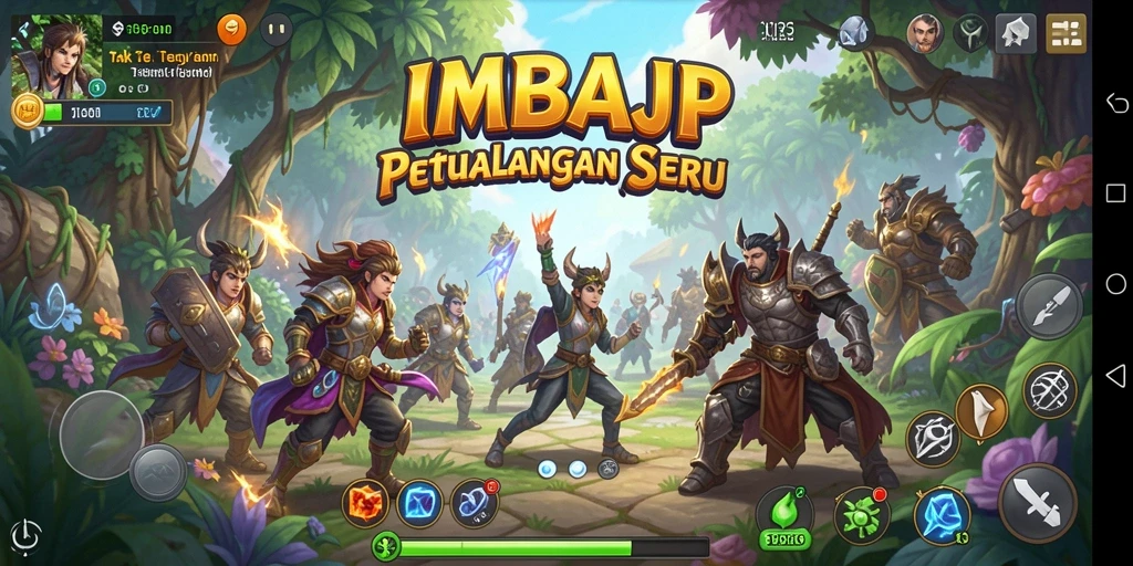 Tampilan gameplay IMBAJP dengan aksi petualangan yang mendebarkan.