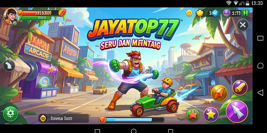 Tangkapan layar utama dari JAYATOP77 menampilkan keseruan gameplay Arcade.